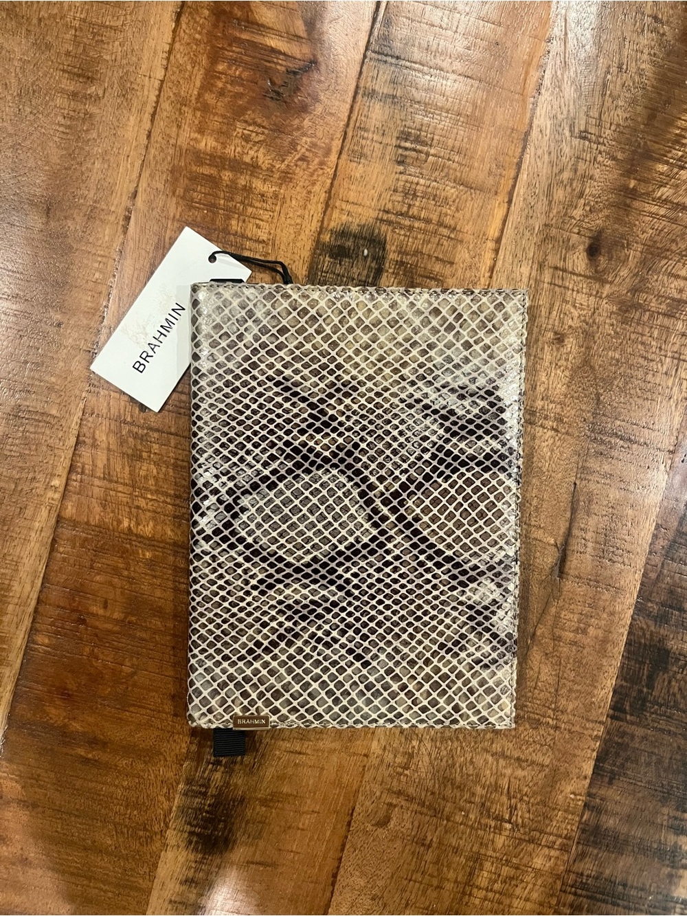 Brahmin NWT Snakeskin Leather Journal
